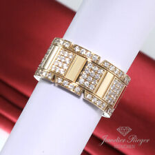 Cartier Ring Tank Francaise Gelbgold 750 Diamanten ca. 1,75 ct Größe 57 Gold