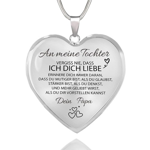 Mädchen damen herz kette - damen,