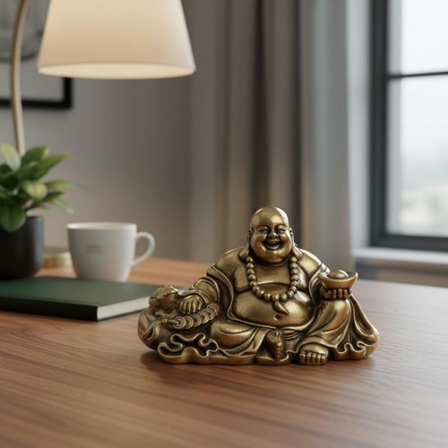 Lachender buddha figur massiv - lachender,