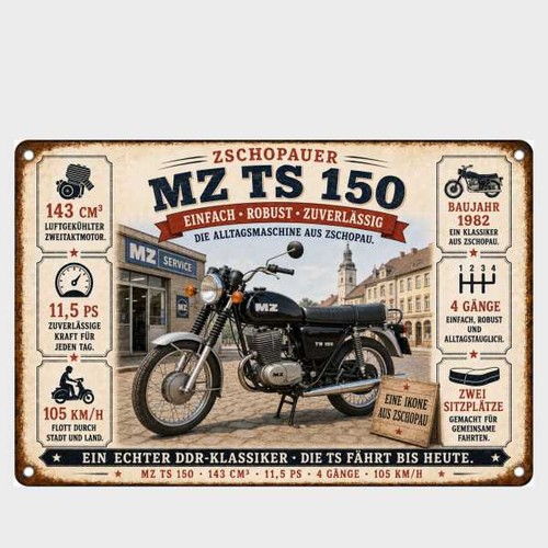 Blechschild 150 motorrad - blechschild,