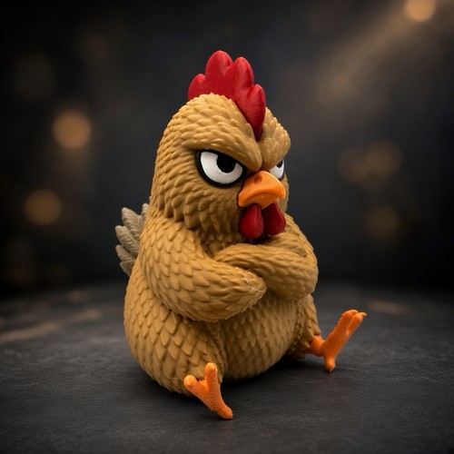 Frecher grumpy huhn figur - frecher,