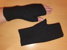 Walk-Armstulpen-Pulswärmer mit Daumen schwarz by Zonel Mode