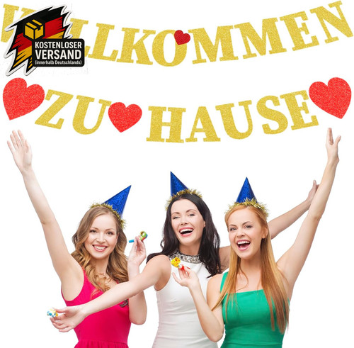 Willkommensgirlande dekobanner - willkommensgirlande,