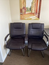 Besucher- Stuhl, 2er Set, Kunstleder- Bezug, Bis 180 kg