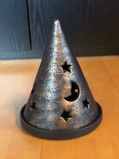 Keramik Pyramide - Teelicht Kerze - Teelichthalter Kerzenhalter  sterne Mond