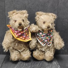 Zwei Alte Antike Teddybär