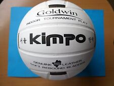 Volleyball Kimpo Goldwin, Echtleder, Größe 5, Soft-Blase, weiss