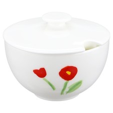 Konfitürendose Zuckerdose Dibbern Impression Rot