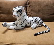 Stofftier Weiß schwarzer