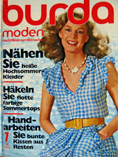 altes Burda Modeheft Ausgabe 7 von 1979 komplett mit Anleitung + Schnittmuster