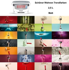 Schöner Wohnen Trendfarbe Matt 2,5L Wandfarbe Farbwahl Innenfarbe NEUWARE