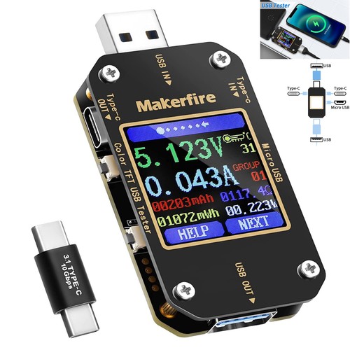 Typ usb tester digital - typ-c,