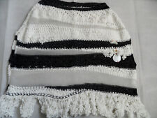 ELISA CAVALETTI toller hochwertger Poncho creme Gr. XXL TOP  ST1021