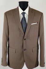 Zara braunes Sakko Gr.52/L Polyester Viskose Elasthan Top Zustand