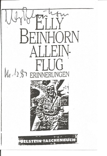 Autogramm elly beinhorn - autogramm,