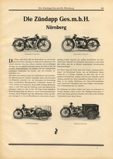 Zündapp GmbH Nürnberg XL Reklame 1927 Motorrad Trike Werbung Lieferwagen