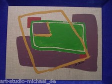 Michael Feicht (geb. 1959)Geometrische Figur auf grünen und violetten Flächen"