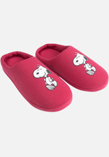 Snoopy Hausschuhe für Damen - Peanuts Puschen Slipper Pantoffeln Schlappen Rot