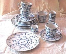 Kaffee- Frühstück- Service Indisch Blau Original Winterling 16 Teile Zwiebelmust