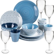 Melamin Geschirr und Glas Set