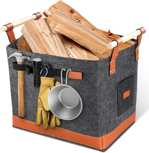 Holzkorb aus filz für - holzkorb,