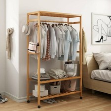 Rollbar Kleiderständer Bambus