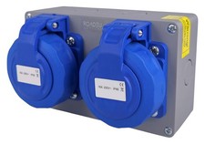 RoadEu – Doppelsteckdose 2x Schuko 230V 16A IP67 Wasserdicht