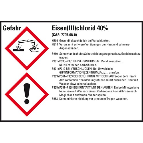 Ghs etikett eisenchlorid - ghs-etikett, eisen(iii)chlorid