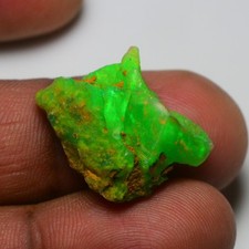 Seltener grüner Opal grob 12,45 kt natürlicher äthiopischer Welo Opal roh, Sc...