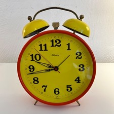 Großer Blessing Wecker / Wandwecker / Gelb Orange / 21cm Durchmesser / Händler