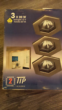Retro 3 x 20W Halogen Decken Einbau Leuchte Strahler Spots Lampen Set NOS in OVP