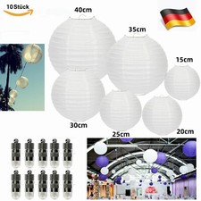 10 STK Weiß Papier Lampions