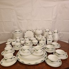 Alt Fürstenberg „Schlossgarten“ Grüne Ranke Kaffee- Und Teeservice 70 Tlg.