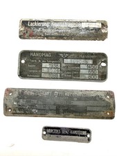 Typenschilder Konvolut Hanomag