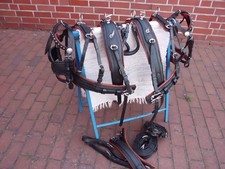 2-spänner Brustblattgeschirr Gr Shetty ,schwarz / braun