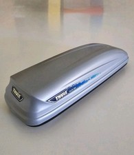 Stiftebox Brillenetui Aufbewahrungsbox Thule Dachbox Form 23,5x7,5x5cm Silber 