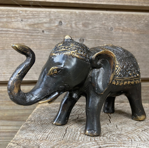 17cm bronze metall elefant - bronze,