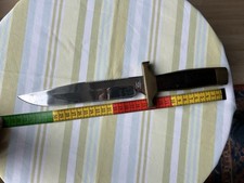 Jagdmesser gebraucht Bowiemesser Holz Messing Griff 35 cm Handmade México