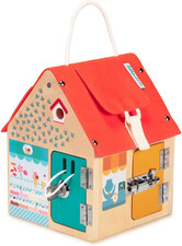 Lilliputiens-Haus Zum Verschlüsse-Lernen Aus Holz-Lehrreiches Holzspielzeug Mit 