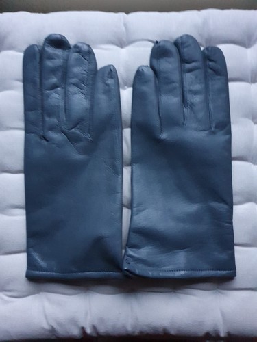 Herren handschuhe leder - leder, grau