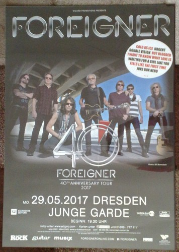 Foreigner tourplakat 40th - a1, tourplakat,