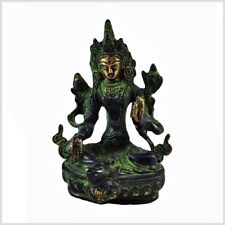 Grüne Tara Buddha 14cm Messing Manjushri Weiße Tara Buddha Statue Buddhismus