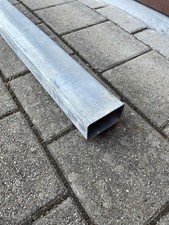 2 Meter 70 x 50 Stahlrohr Verzinkt Quadratrohr Profilrohr Zaun Pfosten 