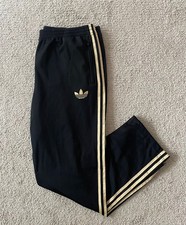 Adidas Originals Firebird  OG TT  Trainingshose Hose schwarz gold Gr. S Retro 