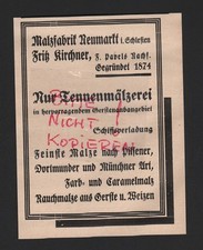 NEUMARKT Schlesien, Werbung