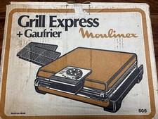 Moulinex Kontaktgrill Express und Waffeleisen, Vintage Braun, 70er/80er Jahre