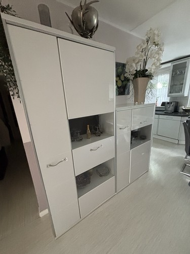 Schrank vitrine weiß - schrank/vitrine,
