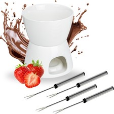 Schokofondue Set für Teelicht Schoko Fondueset Schokoladenfondue Fondue Mini
