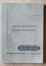 Orginal Heidelberger Anleitung GTO 32  x 46  TO 26 x 32 Schnellpressenfabrik AG 