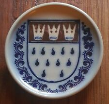 Wappen, Stadt-Köln, Wandteller, vintage-Steingut-Teller mit Salzglasur von 1973